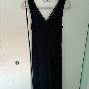 Navy blue V-Neck Sleeveless Women’s formal Dress